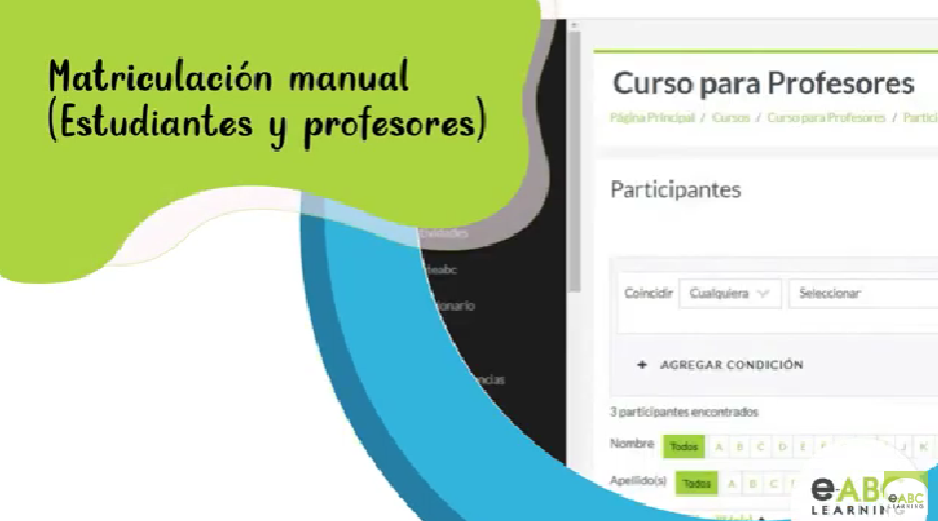 Matriculación manual (Estudiantes y profesores)