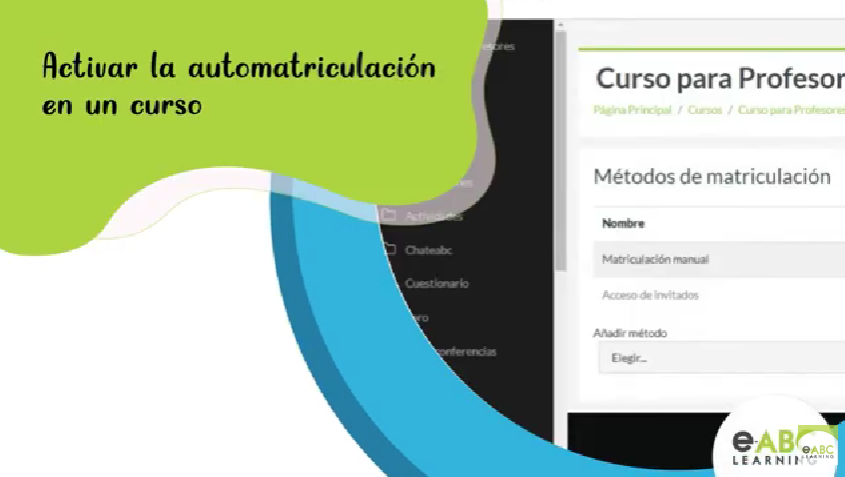 Activar la auto matriculación en un curso