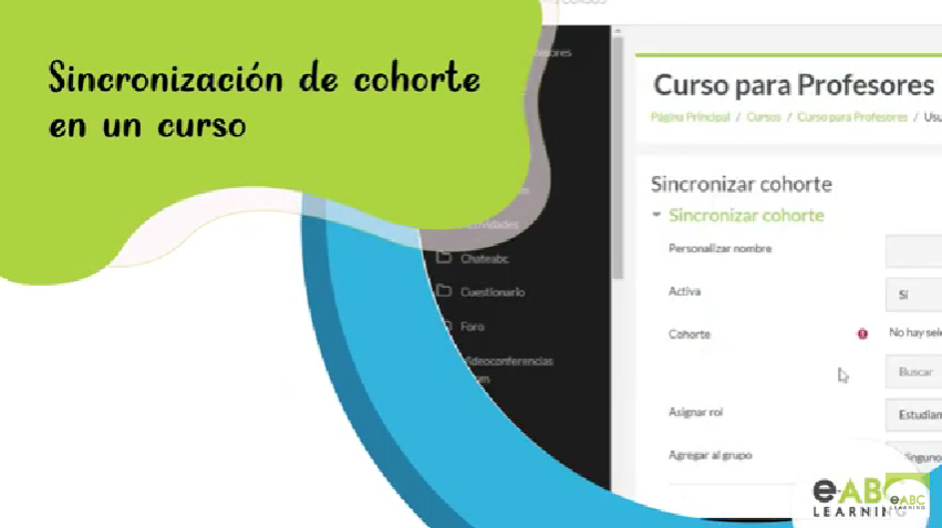 Sincronización de cohorte en un curso